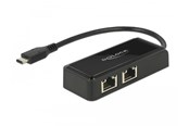 Netzwerkadapter (Netzkarte, Druckserver, u.s.w.) - DeLOCK Adapter USB-C 3.1 Gen 1 > 2 x Gigabit LAN 10/100/1000 Mb/s - 63927