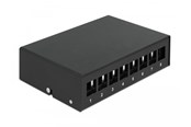 Netzwerkzubehör - DeLOCK Keystone Patch Panel 8-Port Black - 43413