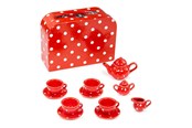 Spielküche & Zubehör - Bigjigs Porcelain Tea Set in Storage Case 12 pcs. - BJ613