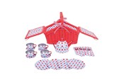 Spielküche & Zubehör - Bigjigs Tea Set in Red Storage Basket - BJ630