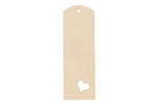 Hobby-Zubehör - Playwood - Bookmark with Heart Shape Plywood - sl199