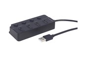 USB-Hubs - Gembird UHB-U2P4P-01 - hub - with switches - 4 ports USB-Hubs - 4 - Schwarz - UHB-U2P4P-01