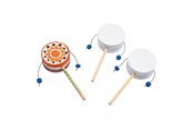 Kreativ-Spiele - Colorations - Decorate your own Monkey Drum Set of 12 - SPINDRUM