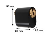 Halterungen & Scharniere  - Home>it HOME It® oval cylinder with 7 pins in matt black with 5 keys (2 pcs) - 25733