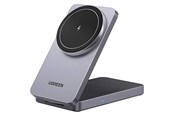 Handys - Adapter und Ladegeräte - UGREEN 2-In-1 Magnetic Wireless Charger Grey - 45056-UG