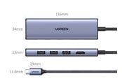 USB-Hubs - UGREEN Usb-C Multifunction Adapter USB-Hubs - 3 - silber - 20956A-UG