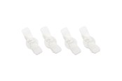 Kabelkanal / Kabelschlauch - DUTZO Kabelhalter - Haken - 4er-Pack - Weiß - DCORDHOOKWHT