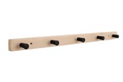 Werkzeugkisten & Aufbewahrungssysteme - Home>it coat rack with 5 hooks 50 cm natural/black hook beech - 12294
