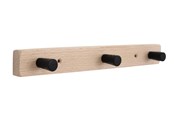 Werkzeugkisten & Aufbewahrungssysteme - Home>it coat rack with 3 hooks 28 cm natural/black hook beech - 12293