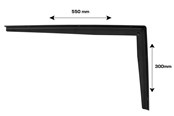 Halterungen & Scharniere  - Home>it table support with T-profile 30 x 55 cm matt black - 16325