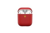Kopfhörer/Headsets - KeyBudz PodSkinz Artisan Series Leather Case - Handcrafted Leather Case for your Airpods - Red - AP_S3_RED
