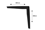 Halterungen & Scharniere  - Home>it table support with T-profile 30x30 cm matt black - 16321