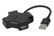 USB-Hubs - Deltaco USB Hub - 4x USB-A USB-Hubs - 4 - Schwarz - UH-737