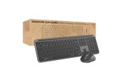 Tastaturen - Logitech Signature Slim Combo MK950 for Business - Tastatur & Maus Set - Full-Size - Französisch - Grau - 920-012505