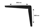 Halterungen & Scharniere - Home>it table support with T-profile 20 x 25 cm matt black - 16317