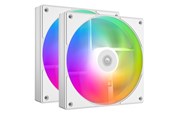 Gehäuselüfter - ID-Cooling AS-140-ARGB-W (2-pack) - Gehäuselüfter - 140mm - Weiß mit RGB-Beleuchtung - 25 dBA - AS-140-ARGB-W DUET