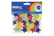 Kunst & Handwerk Ausstattung - Haza Witbaard - Foam stickers Stars Glitter 54 pcs. - 192307