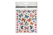 Hobby-Zubehör - Creativ Company - Stickers Flowers and Butterflies 1 Sheet - 28885