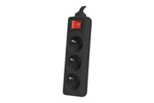 Stromkabel (Extern) - Lanberg PS1-03E-0300-BK - power strip - PS1-03E-0300-BK
