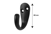 Halterungen & Scharniere  - Home>it HOME It® knag 40 x 35 mm matsort - 5708614212554