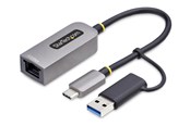 Netzwerkadapter (Netzkarte, Druckserver, u.s.w.) - StarTech.com 2.5GbE USB-C to Ethernet Adapter with USB-A Converter - network adapter - USB-C 3.2 Gen 1 / Thunderbolt 3 - 10M/100M/1G/2.5 Gigabit Ethernet - U2GA-USB-C-ETHERNET