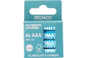 Batterien und Akkus - Deltaco Ultimate Lithium Batteries LR03/AAA - 4-pack - ULT-R03LI-4P