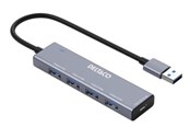 USB-Hubs - Deltaco USB-A hub - 4x USB-A Female USB-Hubs - USB 3.0 - 4 - silber - UH-738