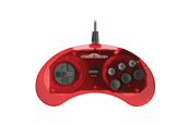Gaming Zubehör - Retro-Bit Crimson Red - Wired Controller - Sega Mega Drive - 849172017399