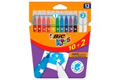 Utensilien zum Schreiben und Zeichnen - BIC Kids Coloring & Erasing 10 + 2 free - 920295