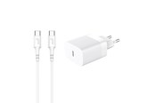 Handys - Adapter und Ladegeräte - GEAR Charger 220V 1xUSB-C PD/PPS 30W + USB-C to USB-C Cable - White - 665138