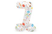Spielzeug - Folat BV Standing Foil Balloon Joyful Party Number 7 -72cm - 63967