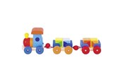 Holzspielzeug - Goki - Rubber Wooden Block Train Mumbai 7 pieces. - 53839