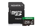 Speicherkarten - A-Data Speed Plus MicroSD/SD - 180MB/s - 256GB - UD256GUI3V30A2SP-RA1