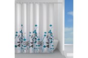 Badezimmerzubehör - Gedy Duschvorhang blaue Blume 120x200 - 12310