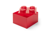 Kinderzimmer - LEGO Storage Brick 4 Top Lid Translucent Red - 40090804