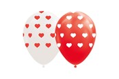 Spielzeug - Globos Balloons Hearts Red/White 30cm 8pcs. - 1129011