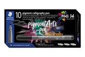 Utensilien zum Schreiben und Zeichnen - Staedtler pigment calligraphy pen 10 pcs warmgreymed - 375-84