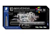 Utensilien zum Schreiben und Zeichnen - Staedtler pigment soft brush pen 10 pcs coolgrey drk - 372-871