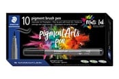 Utensilien zum Schreiben und Zeichnen - Staedtler pigment brush pen 10 pcs pastel green - 371-507
