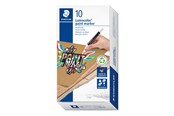 Utensilien zum Schreiben und Zeichnen - Staedtler Acrylic marker Lumocolor.10 pcs silver - 349-81