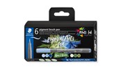 Utensilien zum Schreiben und Zeichnen - Staedtler pigment brush pen Blues&Greens 6pcs - 371 C6-8