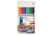Utensilien zum Schreiben und Zeichnen - Staedtler Fibre tip pen 2tips N 10pcs.wallet - 320 C10