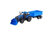 Spielzeugauto - Cavallino Toys Cavallino Tractor with Loader and Trailer Dump Truck Blue Scale 1:32 - 1255FM04