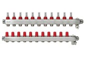 Fußbodenheizung - Danfoss floor heating manifold 11+11 SSM with flowmeter - 088U0761