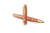 Utensilien zum Schreiben und Zeichnen - Parker IM Writing Rituals Rollerball Uplifting Orange Finish with Gradient & Gold Trims Fine Point Black Ink Gift Box - 2203901