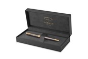 Utensilien zum Schreiben und Zeichnen - Parker Sonnet Ballpoint Pen | Grey Lacquer with Gold Trims | Medium Point | Black Ink Refill | Gift Box - 2213679