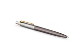 Utensilien zum Schreiben und Zeichnen - Parker Jotter Ballpoint Pen | Grey Lacquer with Gold Trims | Medium Point | Blue Ink Refill | Gift Box - 2213723