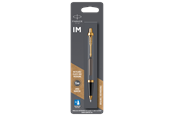 Utensilien zum Schreiben und Zeichnen - Parker IM Ballpoint Pen | Grey Lacquer with Gold Trims | Medium Point | Blue Ink Refill - 2213779