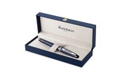 Utensilien zum Schreiben und Zeichnen - Waterman Expert Fountain Pen Blue Lacquer with Palladium trim  Stainless steel Medium Nib Blue Ink Gift Box - 2214207