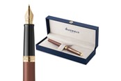 Utensilien zum Schreiben und Zeichnen - Waterman Hémisphère Fountain Pen | Copper Red (The Understated Edit Collection) | Fine Nib with Blue Ink | Gift Box - 2217947